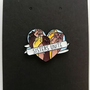 Small Sisters Unite Enamel Pin Brooch
